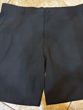 Soybu Men's Black Flat-Front Performance Shorts